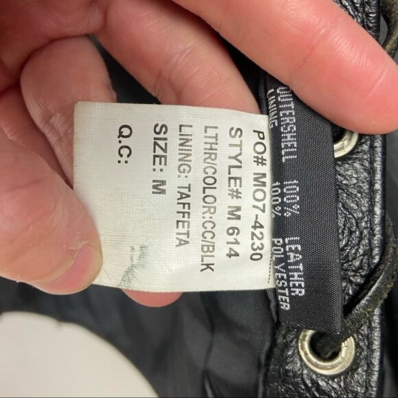 Genuine Leather Motorcycle Vest Black Cruisers Size Medium Canadian Moto Jacket‎ - Picture 7 of 15